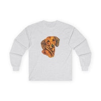 Dachshund 'Doxie #1' Unisex Cotton Long Sleeve Tee