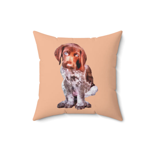 Charming Benny: German Shorthaired Pointer Throw Pillow
