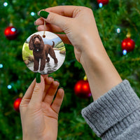 Irish Water Spaniel Ceramic Ornament