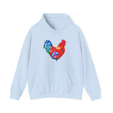 Rooster 'Craw' Unisex 50/50 Hoodie: Your Cozy Companion