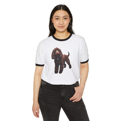 Irish Water Spaniel Classic Cotton Ringer T-Shirt