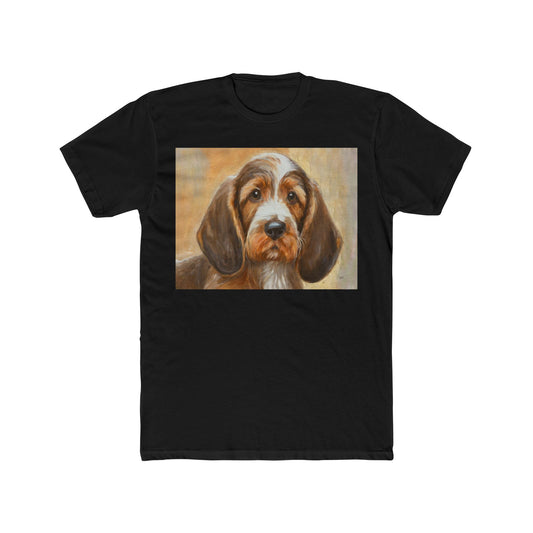 Basset Fauve de Bretagne  Men's Fitted Cotton Crew Tee