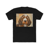Basset Fauve de Bretagne  Men's Fitted Cotton Crew Tee