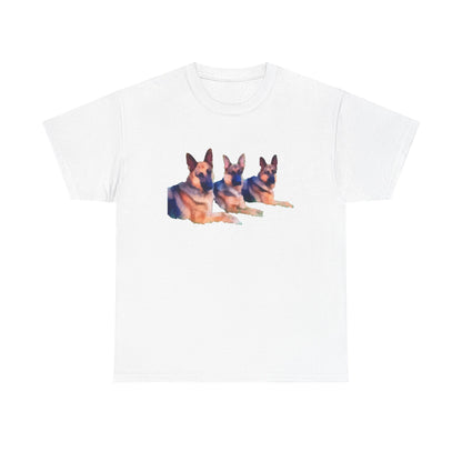 German Shepherd Trio Unisex Heavy Cotton Tee