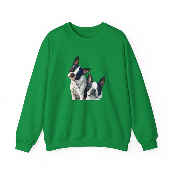 'Boston Terriers 'Skipper & Dee Dee' Unisex 50/50 Crewneck Sweatshirt'