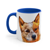 Red Heeler 'Australian Cattle Dog' Accent Coffee Mug, 11oz