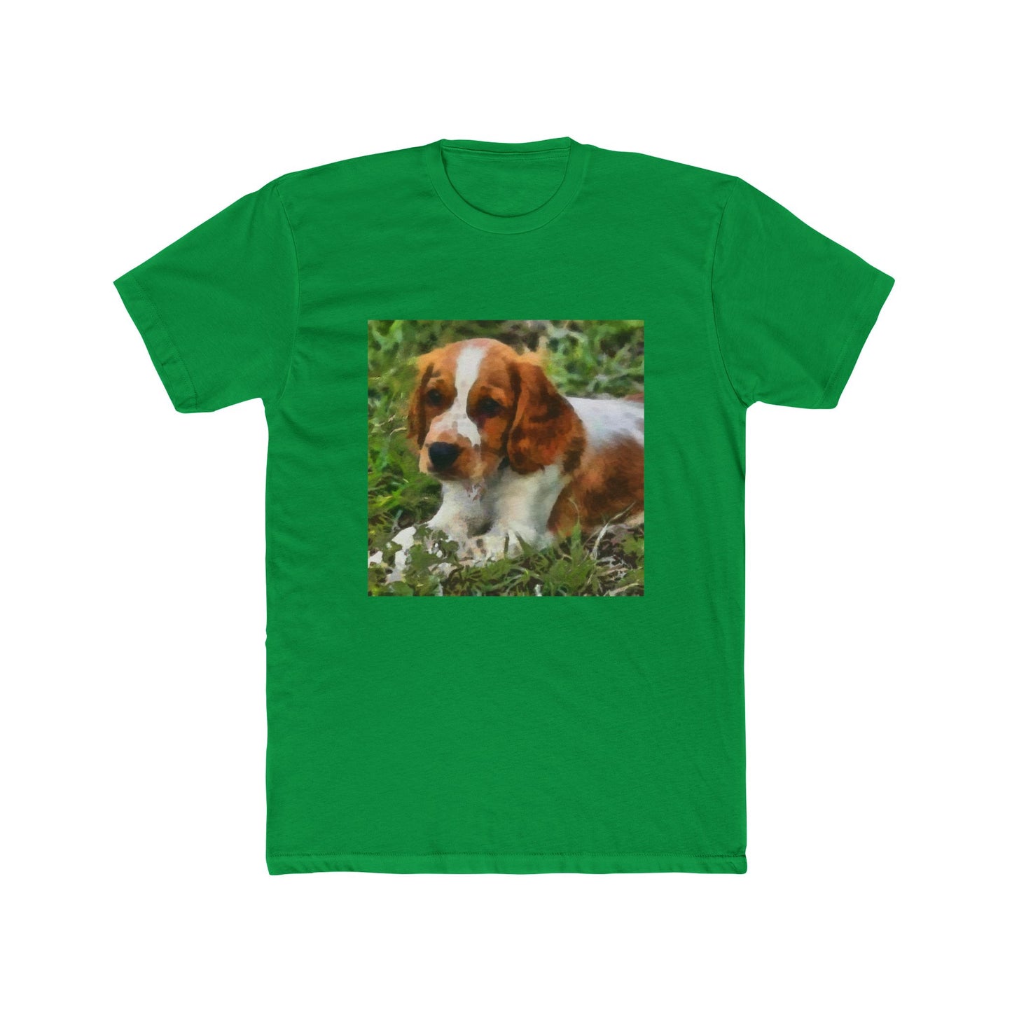 Welsh Springer Spaniel Men's Fitted Cotton Crew Tee