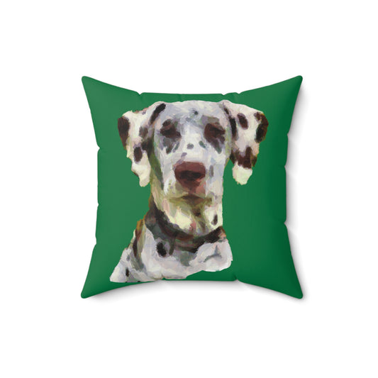 Dalmatian Impressionistic Spun Polyester Throw Pillow