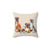 Boxer Quartet Spun Polyester Throw Pillow