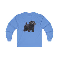 Black Russian Terrier Puppy  Unisex Classic Cotton Long Sleeve Tee