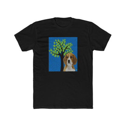 Beagle 'Hopper' Men's Fitted Cotton Crew Tee