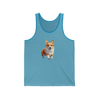 Welsh Corgi Puppy Unisex Jersey Tank Top