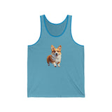 Welsh Corgi Puppy Unisex Jersey Tank Top