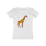 Giraffe 'Camile' Women's Slim Fit Ringspun Cotton T-Shirt