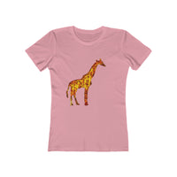 Giraffe 'Camile' Women's Slim Fit Ringspun Cotton T-Shirt