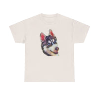 Siberian Husky 'Iditarod' Unisex Heavy Cotton Tee