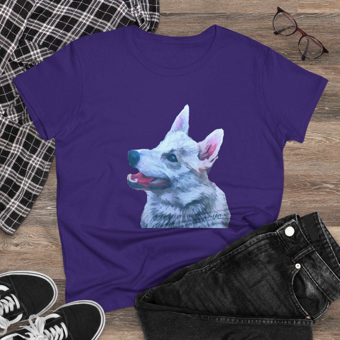 Norwegian Buhund Women's Midweight Cotton Tee