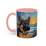 German Shepherd Puppy - Ceramic Accent Coffee Mug  - 2 Sizes