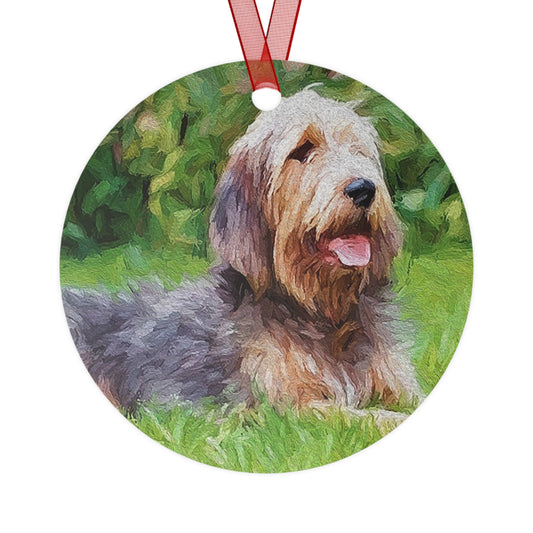 Otterhound Christmas Tree Metal Ornaments