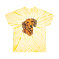 Dachshund 'Doxie 1' Unisex Cotton Tie-Dye Tee, Cyclone