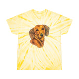 Dachshund 'Doxie 1' Unisex Cotton Tie-Dye Tee, Cyclone