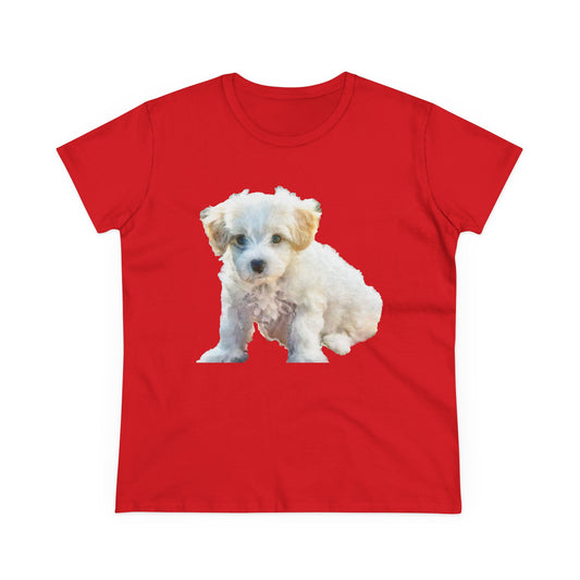 Bichon Frise Women's Midweight Cotton Tee