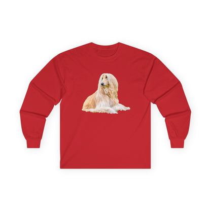 Afghan Hound Cotton Long Sleeve Tee - A Touch of Elegance