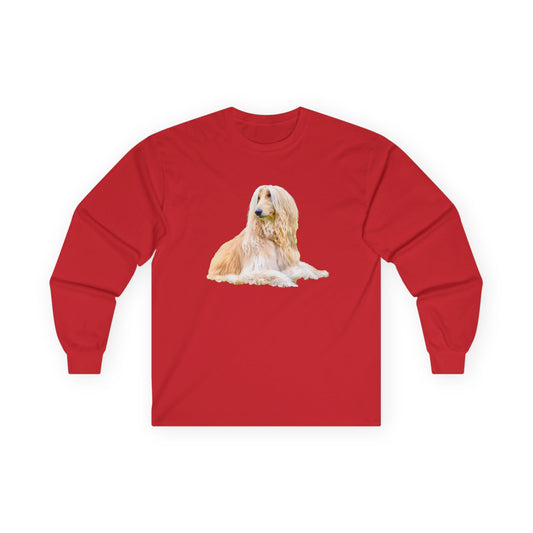 Afghan Hound Cotton Long Sleeve Tee - A Touch of Elegance
