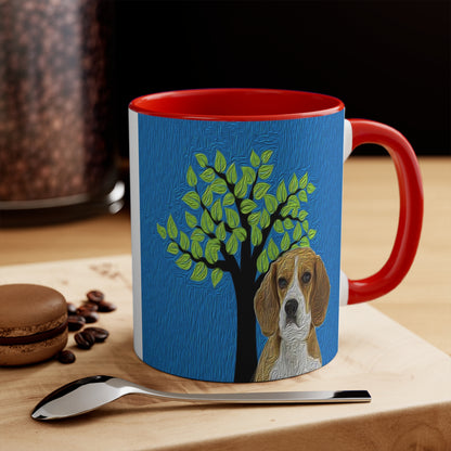 Beagle 'Hopper' 11oz Ceramic Accent Mug: Sip in Style