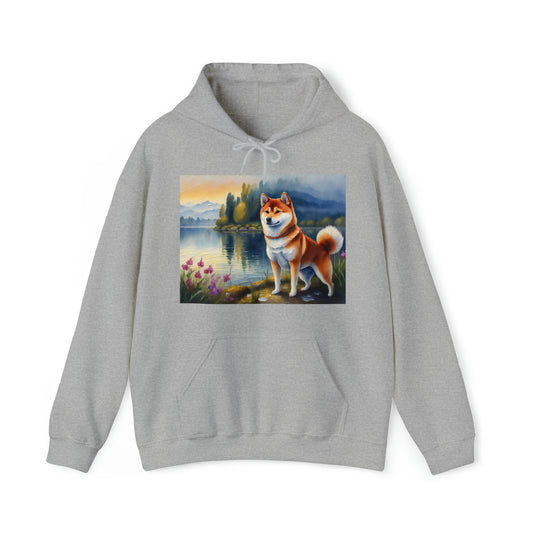 Shiba Inu Unisex 50/50 Hooded Sweatshirt