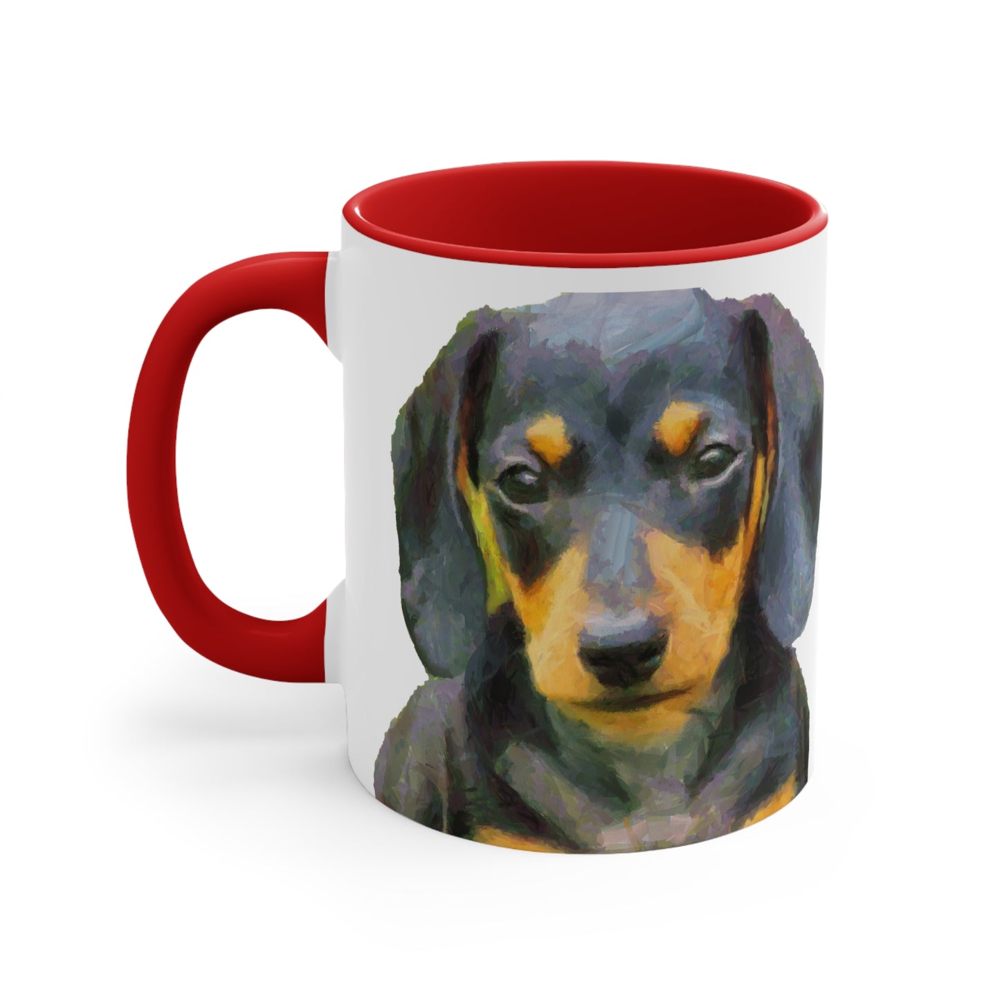 Dachshund 'Doxie 2' Accent Coffee Mug, 11oz