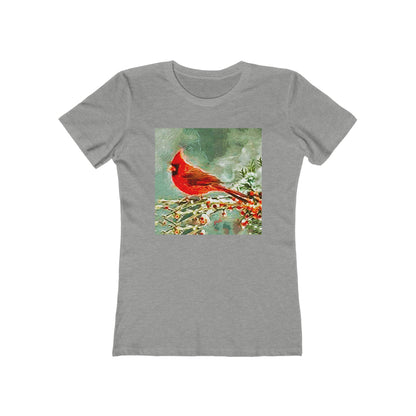 Winter Cardinal  --  Women's Slim Fit Ringspun Cotton T-Shirt