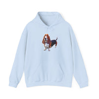 Basset Hound  --  Unisex 50/50 Hooded Sweatshirt