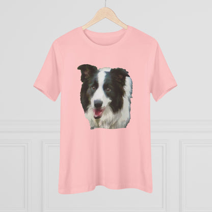 Border Collie 'Archie' Women's Relaxed Fit Cotton Tee