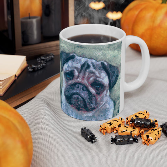 Pug 'Pompey' Ceramic Mug 11oz