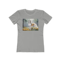 Borzoi 'Russian Wolfhound' Women's Slim Fitted Ringspun Cotton Tee