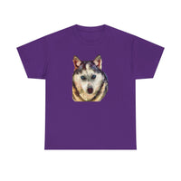 Siberian Husky 'Sacha' Unisex Heavy Cotton Tee