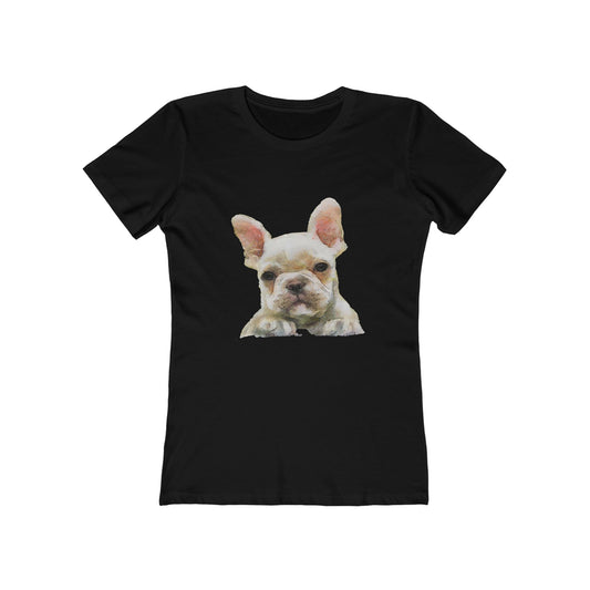 French Bulldog 'Bouvier' Women's Slim Fit Ringspun Cotton T-Shirt