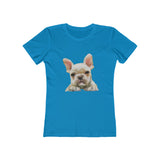 French Bulldog 'Bouvier' Women's Slim Fit Ringspun Cotton T-Shirt
