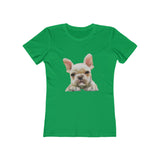 French Bulldog 'Bouvier' Women's Slim Fit Ringspun Cotton T-Shirt