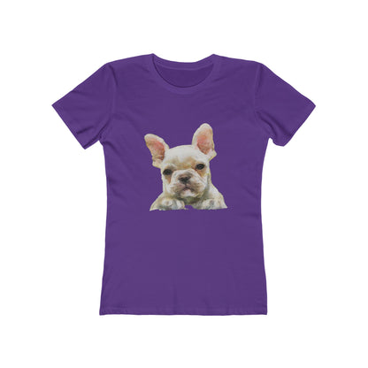 French Bulldog 'Bouvier' Women's Slim Fit Ringspun Cotton T-Shirt