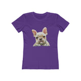 French Bulldog 'Bouvier' Women's Slim Fit Ringspun Cotton T-Shirt