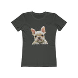 French Bulldog 'Bouvier' Women's Slim Fit Ringspun Cotton T-Shirt