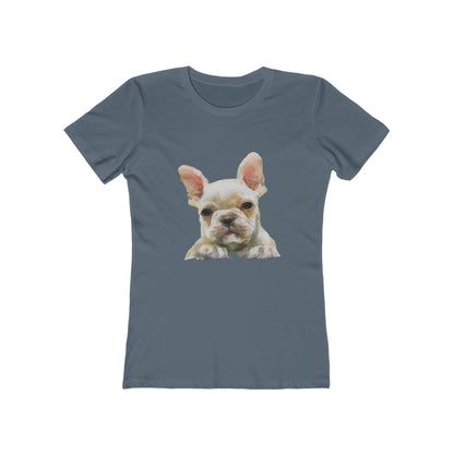 French Bulldog 'Bouvier' Women's Slim Fit Ringspun Cotton T-Shirt