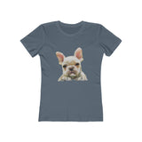 French Bulldog 'Bouvier' Women's Slim Fit Ringspun Cotton T-Shirt