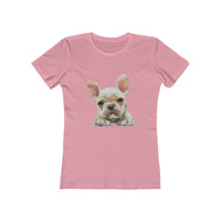French Bulldog 'Bouvier' Women's Slim Fit Ringspun Cotton T-Shirt
