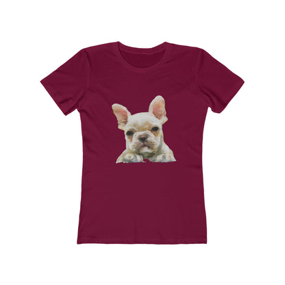 French Bulldog 'Bouvier' Women's Slim Fit Ringspun Cotton T-Shirt