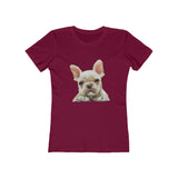 French Bulldog 'Bouvier' Women's Slim Fit Ringspun Cotton T-Shirt