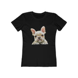 French Bulldog 'Bouvier' Women's Slim Fit Ringspun Cotton T-Shirt