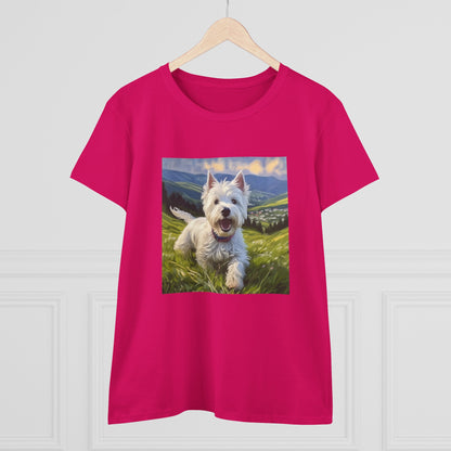 Westie #2 - West Highland Terrier - Women's Midweight Cotton Tee